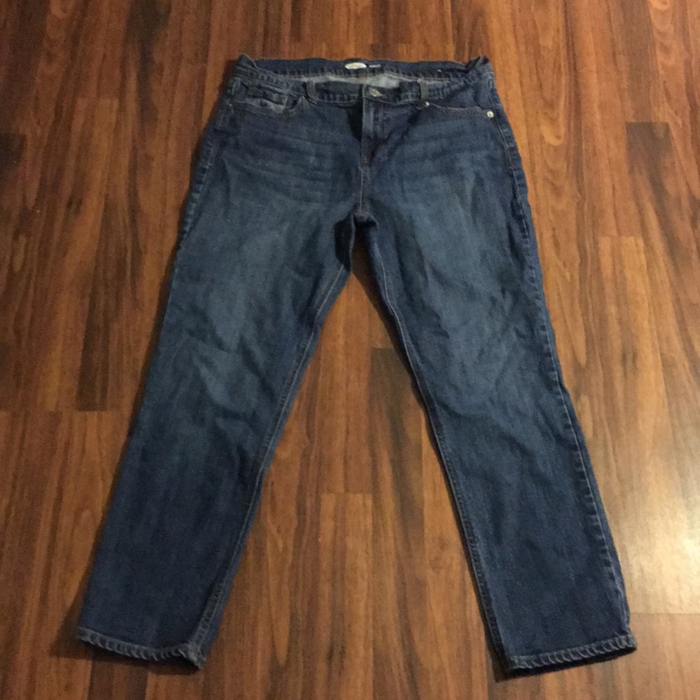 navy jeans
